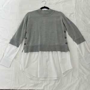 Veronica Beard sweater/shirt combo NWOT